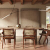 Oval Travertine Dining Table
