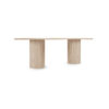 Oval Travertine Dining Table
