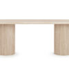 Oval Travertine Dining Table