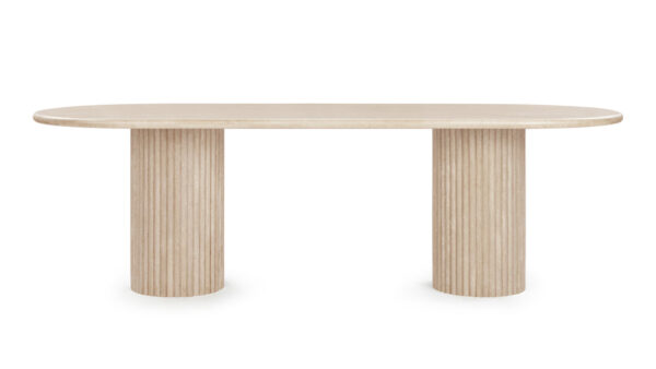 Oval Travertine Dining Table