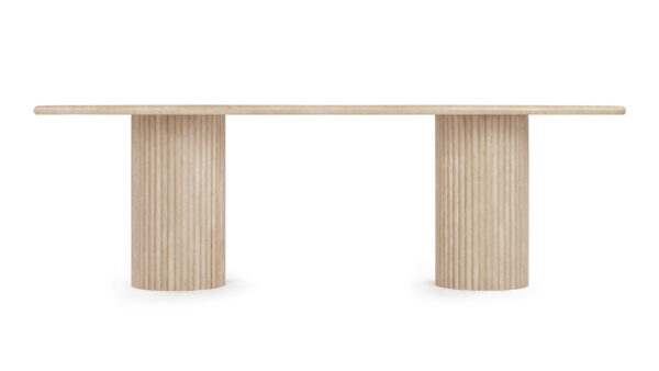 Oval Travertine Dining Table