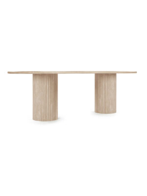 Oval Travertine Dining Table