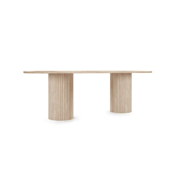 Oval Travertine Dining Table