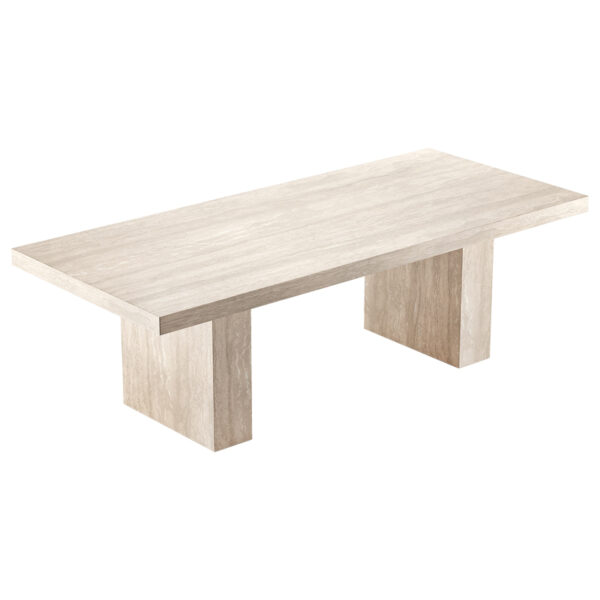 Rectangle Travertine Dining Table