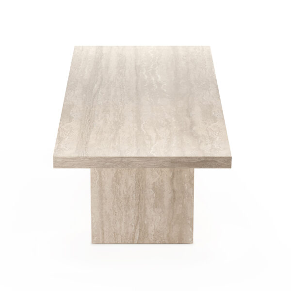 Rectangle Travertine Dining Table