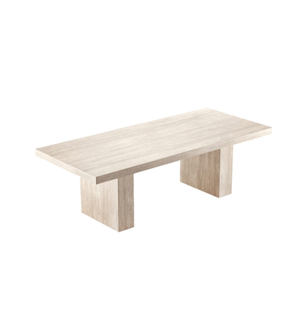 Rectangle Travertine Dining Table