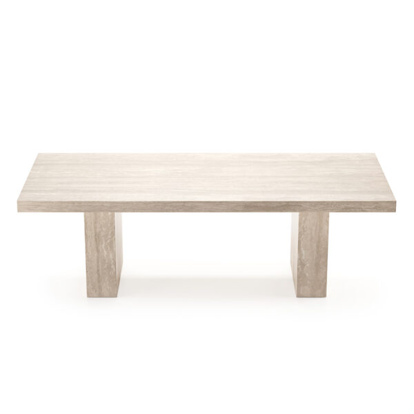 Rectangle Travertine Dining Table