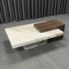 Rectangular marble coffee table