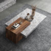 Rectangular marble coffee table