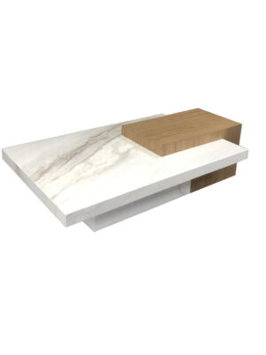 Rectangular marble coffee table