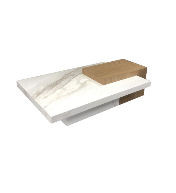 Rectangular marble coffee table