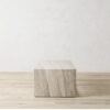 Rectangular natural travertine coffee table