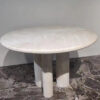 Round Travertine Dining Table