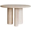 Round Travertine Dining Table