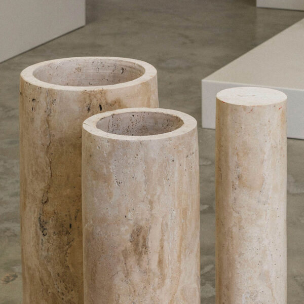 Round Travertine Dining Table