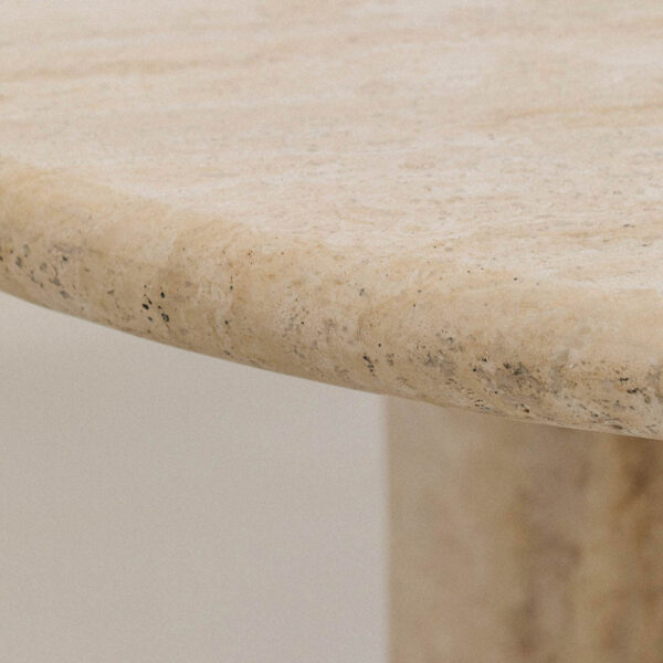 Round Travertine Dining Table