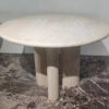Round Travertine Dining Table