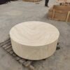 Round Travertine Stone Coffee Table