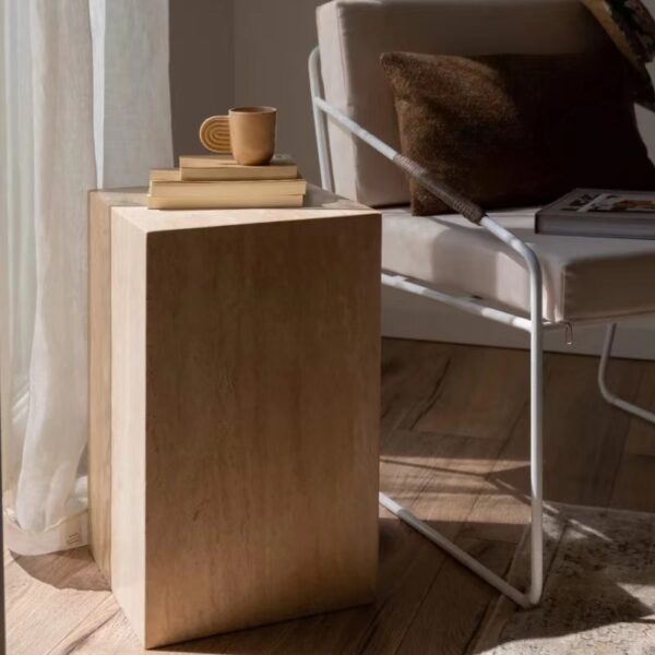 Square Travertine Plinth