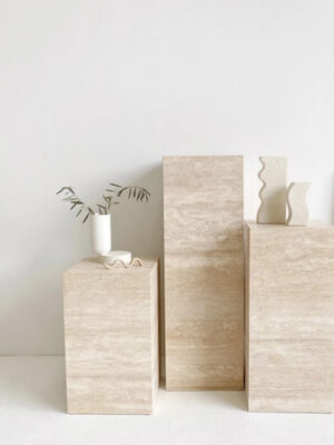 Square Travertine Plinth
