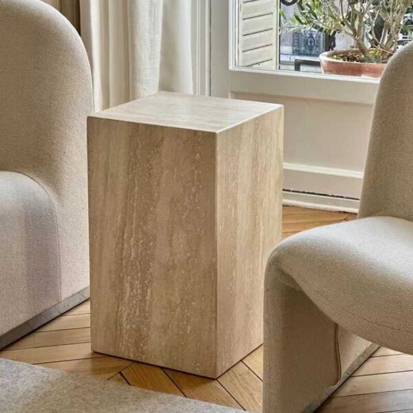 Square Travertine Plinth
