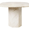 Travertine Dining table with Hexagon Base