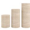 Travertine Fluted Round Plinth