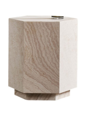 Travertine Side Table