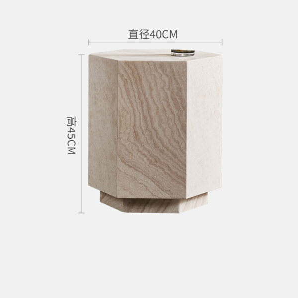 Travertine Side Table