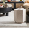 Travertine Side Table