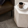 Travertine Side Table