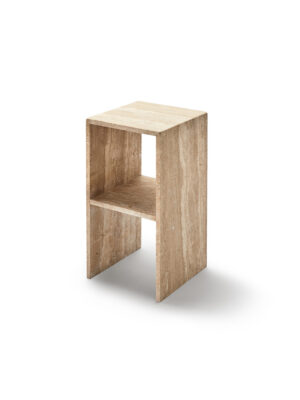 Travertine Square Side Table