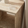 Travertine Square Side Table
