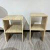 Travertine Square Side Table