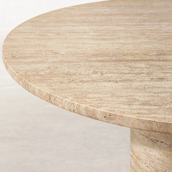 Up & Up travertine dining table
