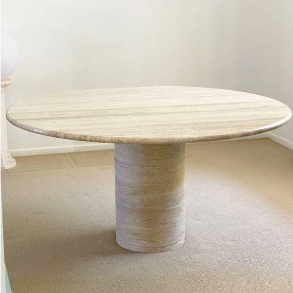 Up & Up travertine dining table