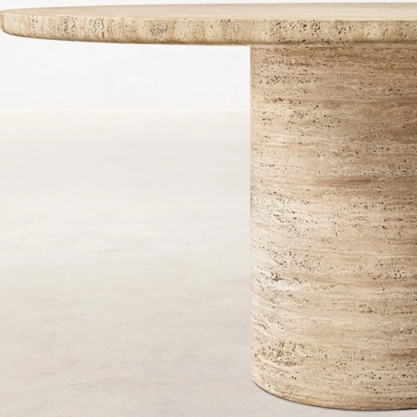 Up & Up travertine dining table