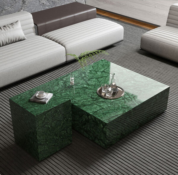 Verde Guatemala Green Marble Coffee Table