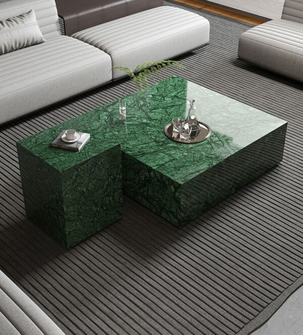 Verde Guatemala Green Marble Coffee Table