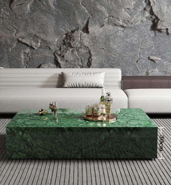 Verde Guatemala Green Marble Coffee Table
