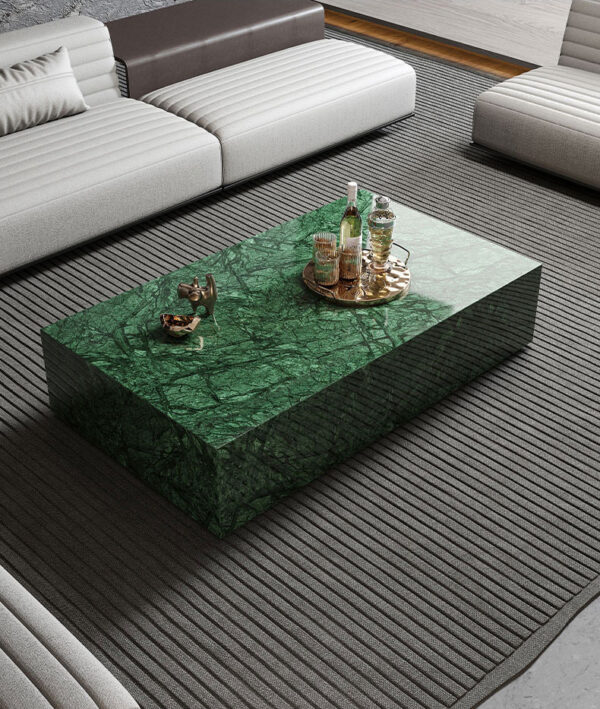 Verde Guatemala Green Marble Coffee Table