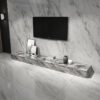White marble tv cabinet