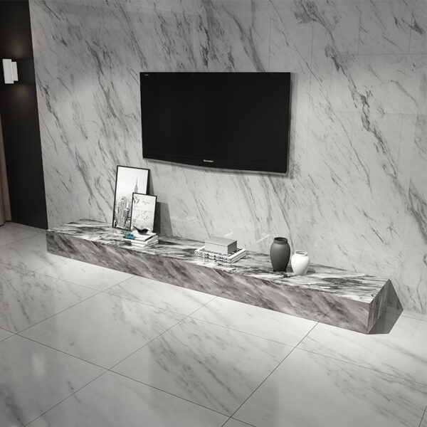 White marble tv cabinet