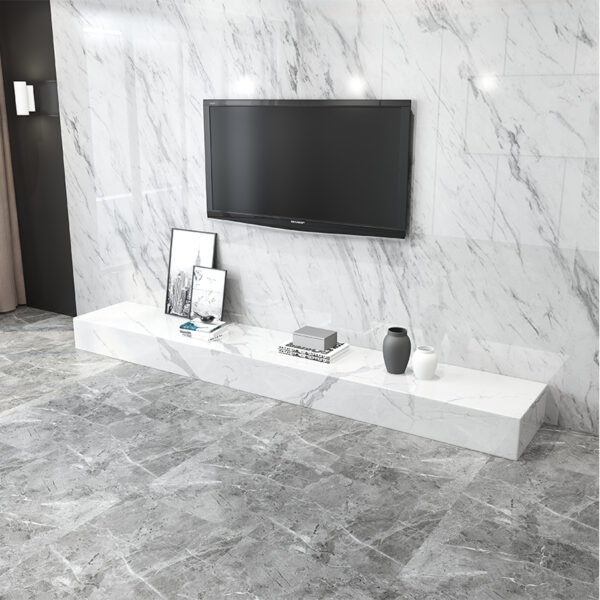 White marble tv cabinet