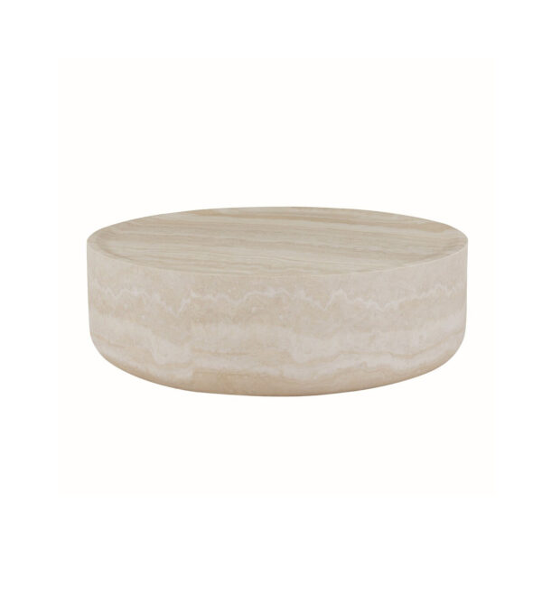 Round Travertine Stone Coffee Table