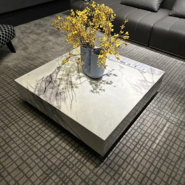 Carrara White Marble Coffee Table