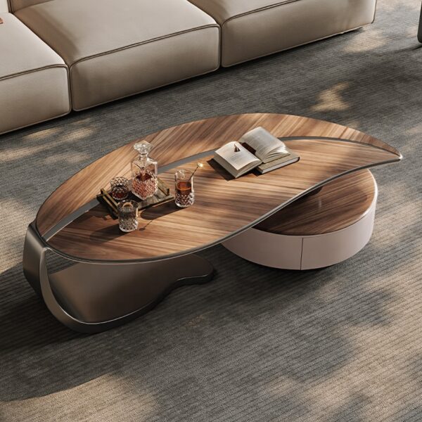 wooden Leaf shape coffee table