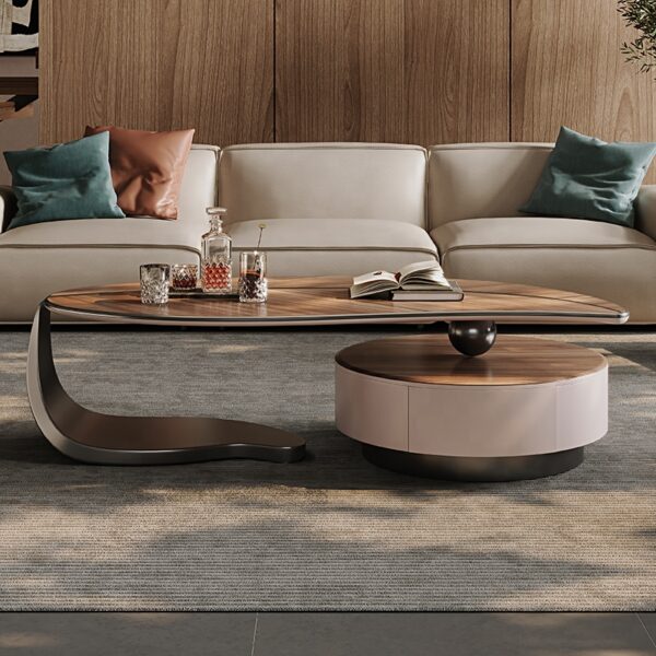 wooden Leaf shape coffee table