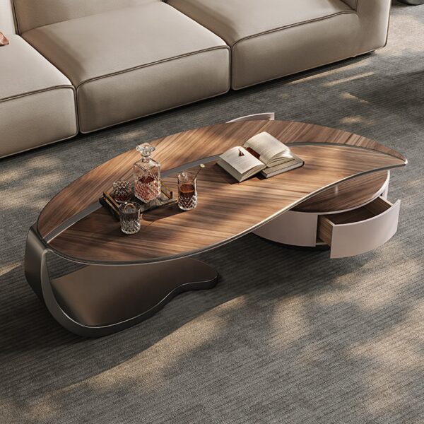 wooden Leaf shape coffee table