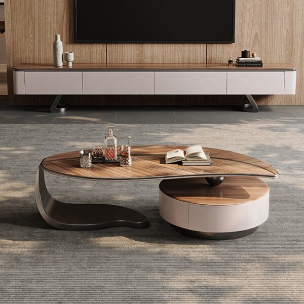 wooden Leaf shape coffee table